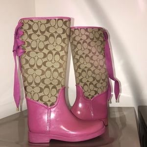 Coach rain boots used size 8.5